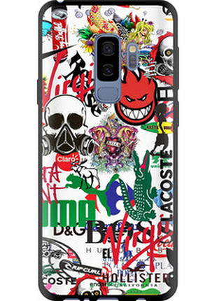 Чехол на samsung galaxy s9 plus many different logos "4022b-1365-72104"