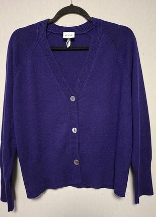 Жіночий фіолетовий кардиган преміум-бренду ftc cashmere (fair trade cashmere .розмір l