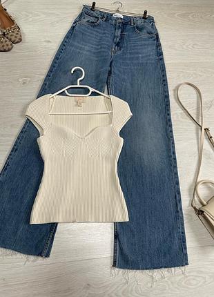 Стильна щільна вʼязана блуза h&m