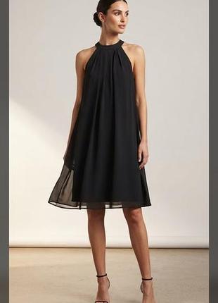 Элегантное черное платье zara basic в стиле минимализм 🖤