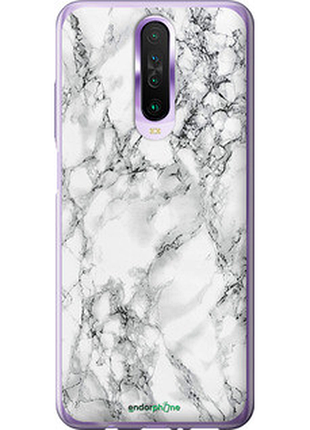 Чехол на xiaomi redmi k30 мрамор белый "4480u-1836-72104"