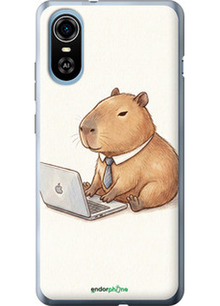 Чехол на zte blade a31 plus funny capybara ceo working "6777u-2637-72104"