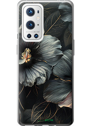 Чехол на oneplus 9 pro черные цветы "6031u-2250-72104"