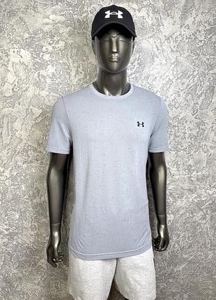 Under armour fitted футболка xl размер спортивная серая