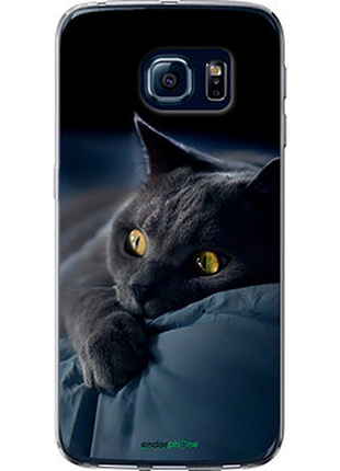 Чохол на samsung galaxy s6 edge g925f димчастий кіт "825u-83-72104"