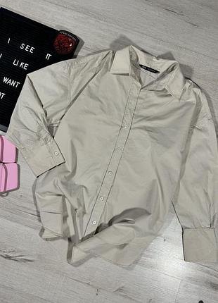 Базовая натуральная рубашка zara 5