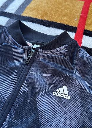 Толстовка для підлітків adidas флісова чорна з візерунком