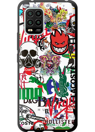 Чехол на xiaomi mi 10 lite many different logos "4022b-1924-72104"