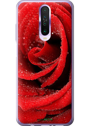 Чехол на xiaomi redmi k30 красная роза "529u-1836-72104"