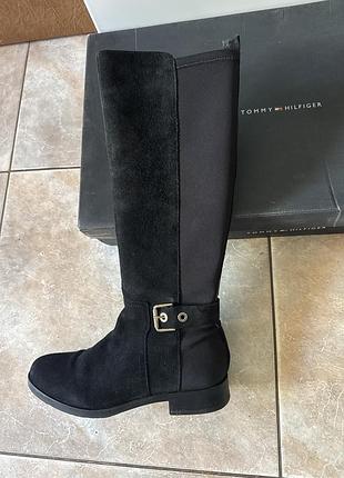Замшевые высокие сапоги tommy hilfiger tessa 3c (оригинал, р. 39)