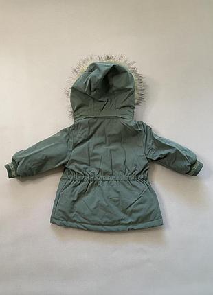 Куртка парка h&m для дівчинки, розмір 68, зелена, нова 2