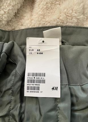 Куртка парка h&m для дівчинки, розмір 68, зелена, нова 4
