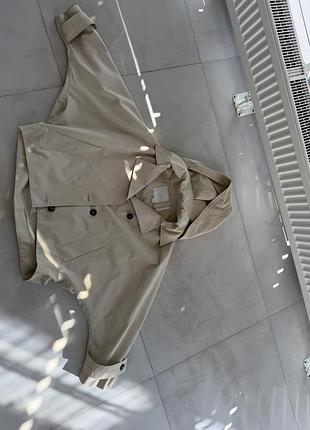 Жіночий тренч zara з капюшоном бежевий розмір s