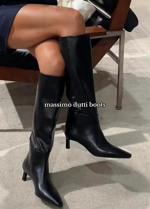 Черевики жіночі massimo dutti чорні, розмір 35