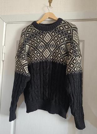 Вінтажний вовняний светр st michael (pure new wool, made in u.k.)