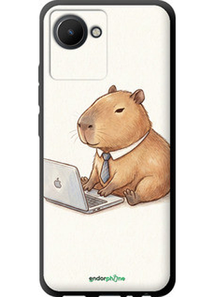 Чехол на realme c30 funny capybara ceo working "6777b-2700-72104"