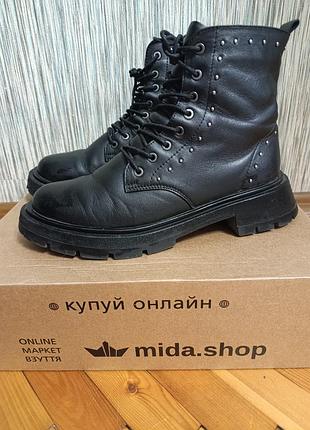 Женские зимние кожаные ботинкие, р 40.
ортега .