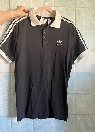 Бавовняне чорне поло adidas