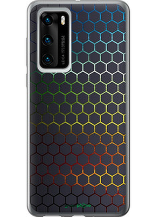 Чехол на huawei p40 переливающиеся соты "498u-1840-72104"