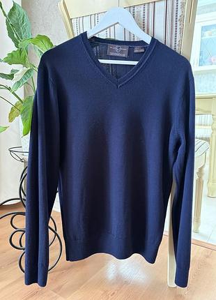 Светр з v- образним вирізом black brown 1826 m💙