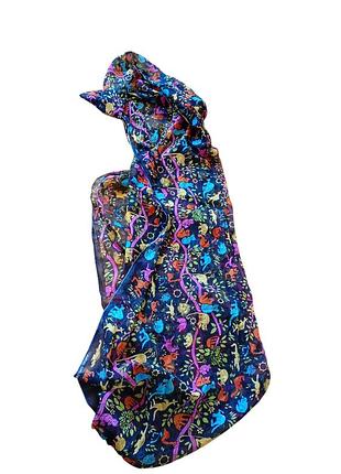 Шарф жіночий dipus jewels з тваринним принтом різнокольоровий
