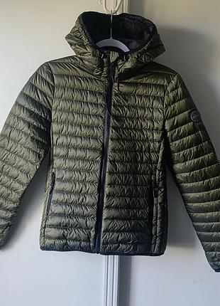 Броендova пуховая куртка superdry хаки, пуховик s / 10, 42-44