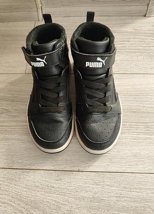 Черевики для дітей puma демісезонні утеплені флісом чорні, розмір 31
