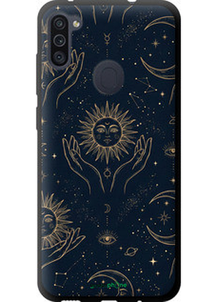 Чехол на samsung galaxy m11 m115f celestial harmony: sun & moon gold mystic pattern "6778b-1905-72104"