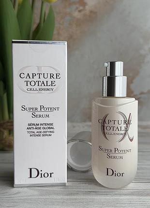 Омолоджувальна сироватка для обличчя dior capture totale c.e.l. l. energy super potent serum