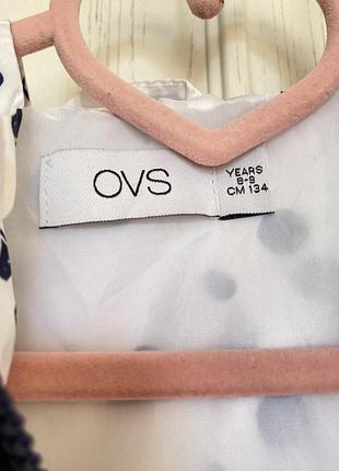 Вітровка для дітей біла в синій горох ovs італія для дівчинки 8 років 5