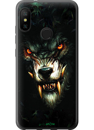 Чехол на xiaomi redmi 6 pro дьявольский волк "833u-1595-72104"