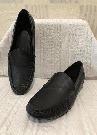 Шкіряні лофери мокасини marks & spencer insolia (розмір 41-42 / 26.5 см)