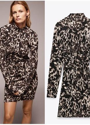 🥰 цупка сукня zara в анімалістичний принт