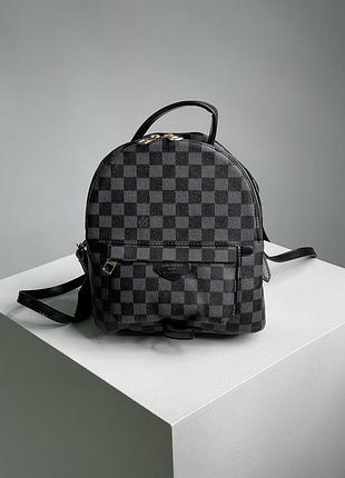 Рюкзак жіночий louis vuitton сіро-чорний шаховий