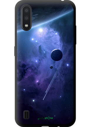 Чехол на samsung galaxy a01 a015f планеты в синем космосе "171b-1842-72104"