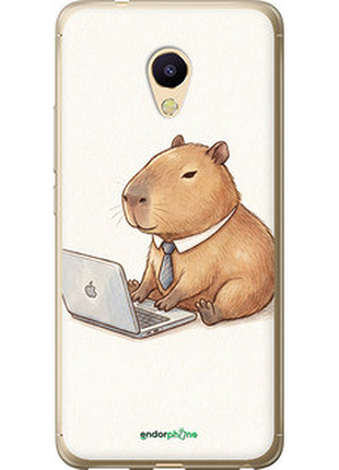 Чехол на meizu m5s funny capybara ceo working "6777u-776-72104"