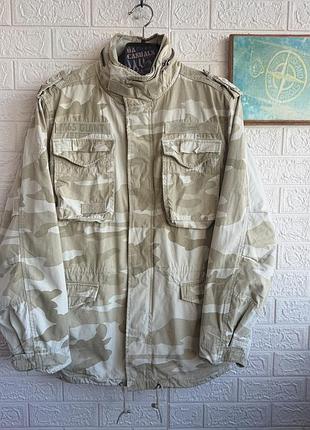 Куртка brandit m-65 giant military jacket vintage вінтаж чоловіча мілітарі outdoor вітровка танкер з накладними кишенями рм