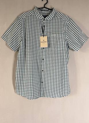 Новая мужская рубашка craghoppers dawson ss shirt в клетку (размер l / с бирками)