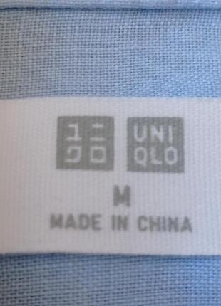 Рубашка мужская uniqlo m 100% лен 3