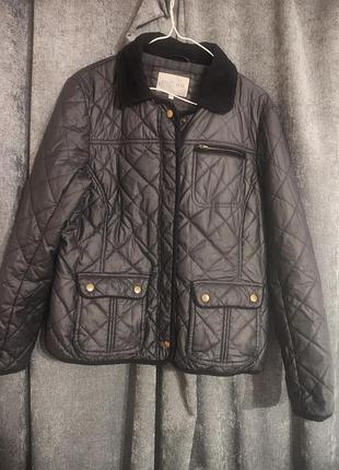 M&amp;s indigo collection темно-синее стеганое пальто-куртка с восковым видом размер 16