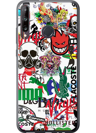 Чехол на huawei p40 lite e many different logos "4022u-1875-72104"