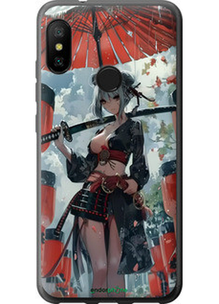 Чехол на xiaomi redmi 6 pro гейша-воин "6124u-1595-72104"