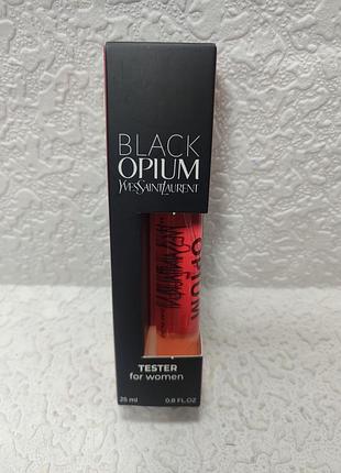Тестер женской парфюмированной воды yves saint laurent black opium over red объемом 25 мл.