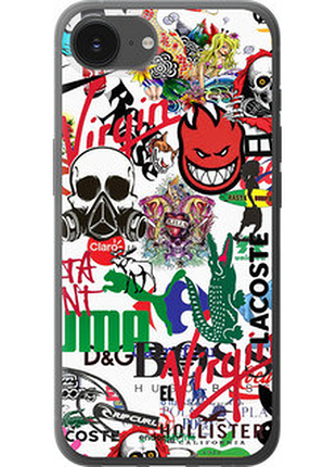 Чехол на iphone se 4 many different logos "4022u-3652-72104"