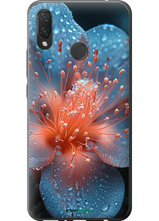 Чехол на huawei p smart plus роса на цветке "6039u-1555-72104"