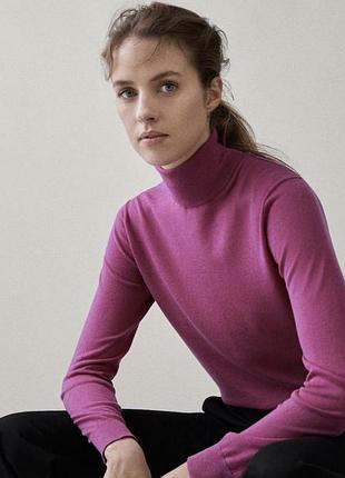 Светрик водолазка вовна шовк massimo dutti