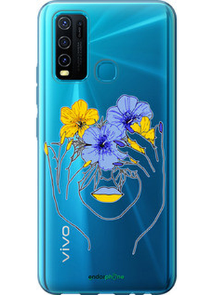 Чехол на vivo y30 девушка v4 "5276u-2154-72104"