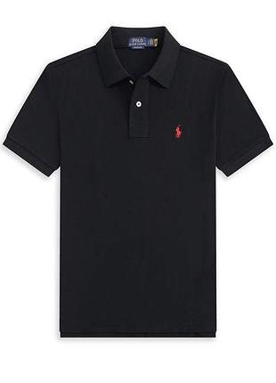 Чорне поло від ralph lauren