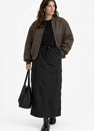 Юбка максы карго marks &amp; spencer (m&amp;s collection) из хлопка, новая с биркой