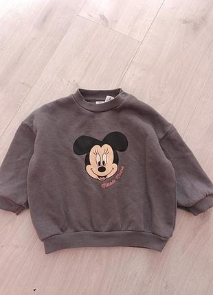 Свитшот с minnie mouse от h&amp;m на 9-12умесяц